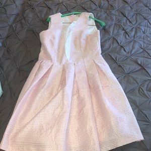 Pink mini fit flare dress
